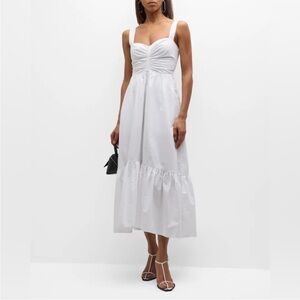 NEW NWT A.L.C Lilah II Cotton Midi white Dress, Size 0